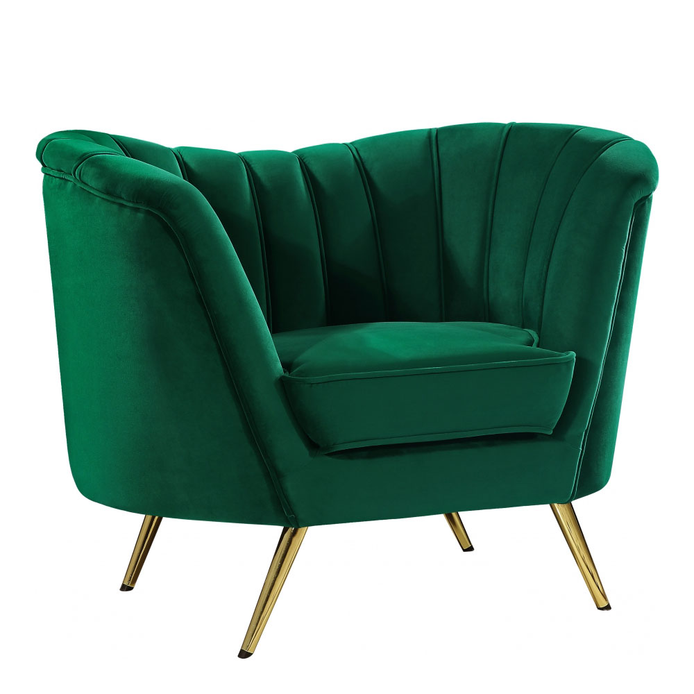 Arbow Accent Chair Green Velvet Ruth Fischl Event Rental