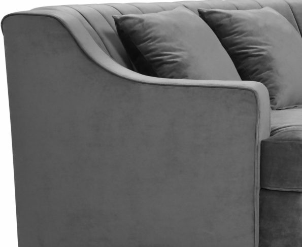 Larchmont Sofa Gray Velvet 3