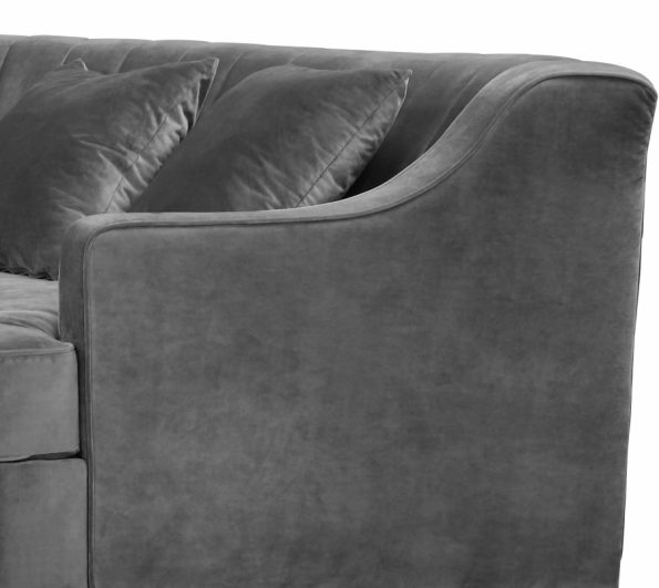 Larchmont Sofa Gray Velvet 4