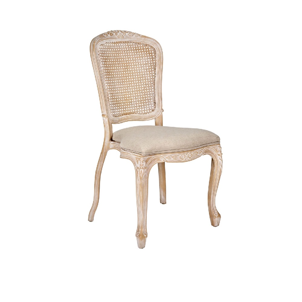 Liam Whitewash Cane Dining Chair