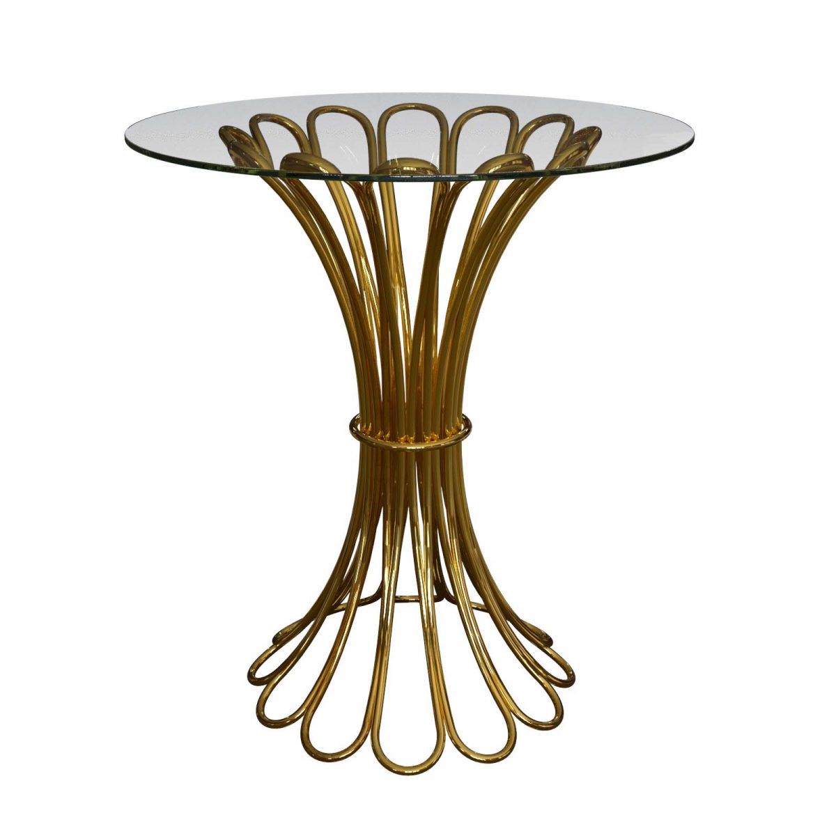 Loop Gold Highboy Glass Top